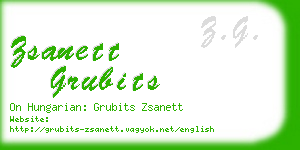 zsanett grubits business card